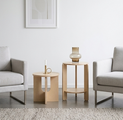 Combination of 2 Modern Plywood Stools a tall & small one