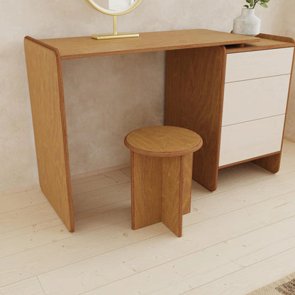 Handmade Birch Plywood Stool: Minimalist Scandinavian Side Table