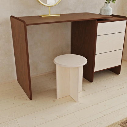 Handmade Birch Plywood Stool: Minimalist Scandinavian Side Table