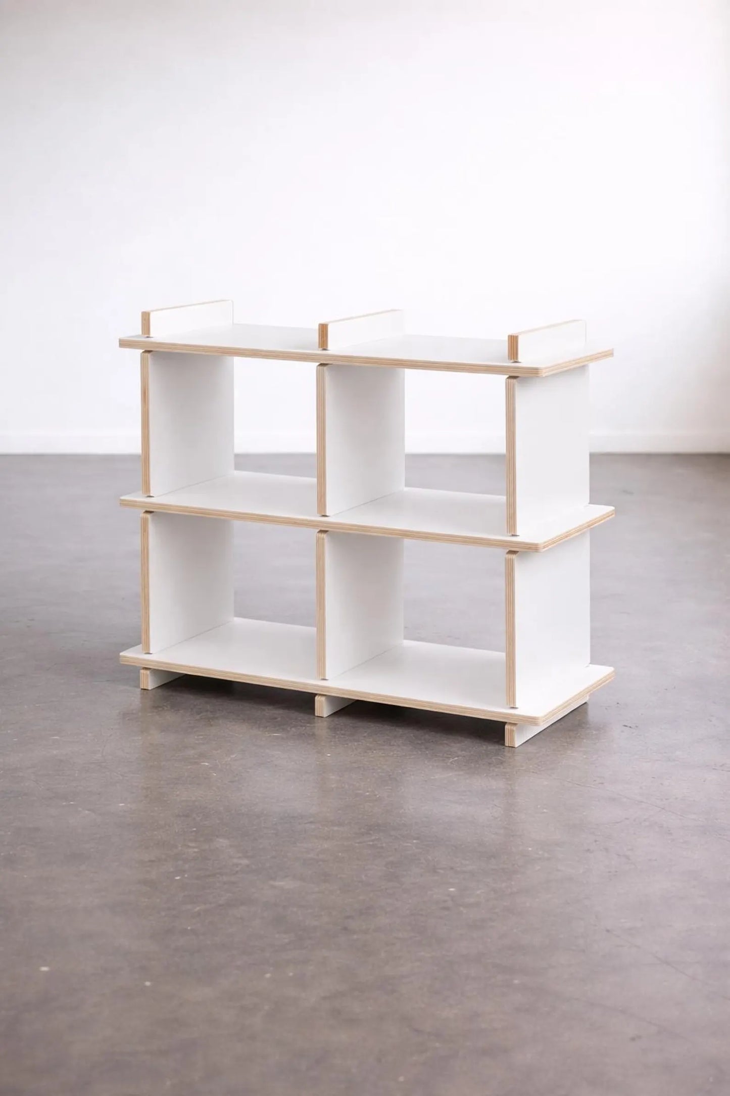Modern Plywood Bookcase, Freestanding Shelves, Minimalist Design
